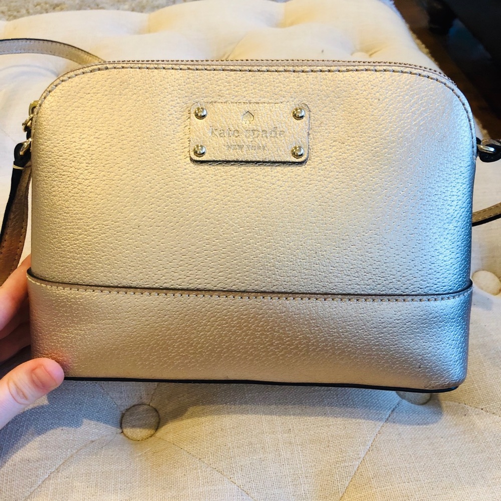 Kate Spade Metallic gold crossbody
